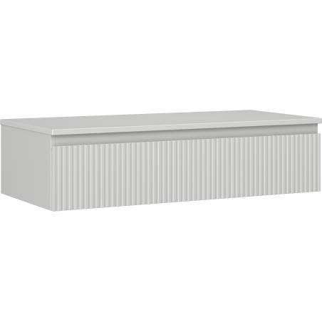 Mexen Rivel 100 cm-es fürdőszobai mosdószekrény, egy fiókkal, bordázott, szürke matt - 91A20-10023-1-BFC62
