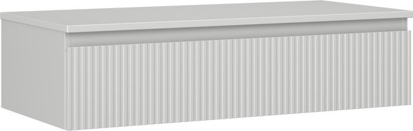 Mexen Rivel 100 cm-es fürdőszobai mosdószekrény, egy fiókkal, bordázott, szürke matt - 91A20-10023-1-BFC62