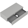 Mexen Rivel dulap baie pentru lavoar 100 cm cu blat, 1 sertar, canelat, gri mat - 91A20-10023-1-BFC62