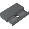Mexen Rivel dulap baie sub chiuvetă 100 cm cu blat, 1 sertar, canelat, grafit mat - 91A20-10023-1-BFC66