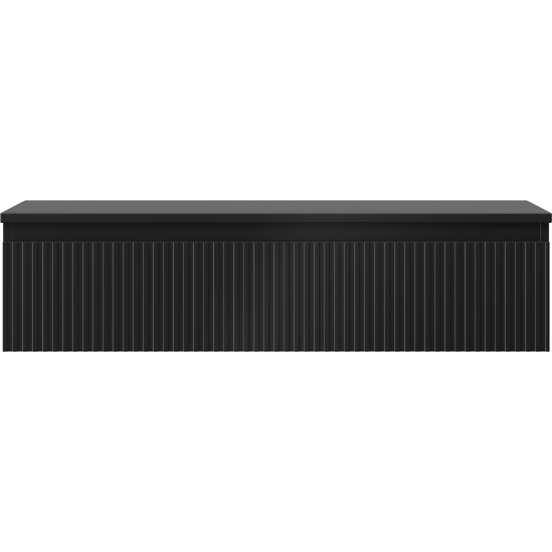 Mexen Rivel dulap de baie sub lavoar 100 cm cu blat, 1 sertar, canelat, negru mat - 91A20-10023-1-BFC71