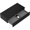 Mexen Rivel dulap de baie sub lavoar 100 cm cu blat, 1 sertar, canelat, negru mat - 91A20-10023-1-BFC71