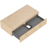 Mexen Rivel dulap baie pentru montaj sub lavoar 100 cm cu blat, 1 sertar, cu caneluri, stejar - 91A20-10023-1-BFC81