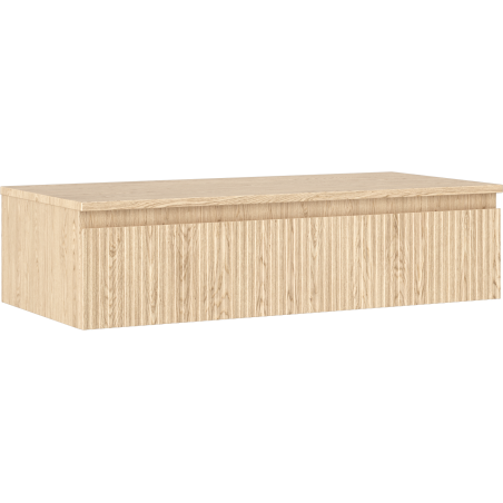 Mexen Rivel dulap baie pentru montaj sub lavoar 100 cm cu blat, 1 sertar, cu caneluri, stejar - 91A20-10023-1-BFC81