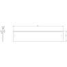 Mexen Rivel dulap pentru baie sub chiuvetă 100 cm cu blat, 1 sertar, șanțuri, nuc - 91A20-10023-1-BFC86