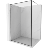 Mexen Kioto perete duș Walk-in 60 x 200 cm, cadru negru 8 mm, crom - 800-060-101-01-70