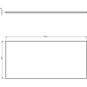 Mexen Rivel dulap pentru baie sub chiuvetă 100 cm cu blat, 1 sertar, șanțuri, nuc - 91A20-10023-1-BFC86