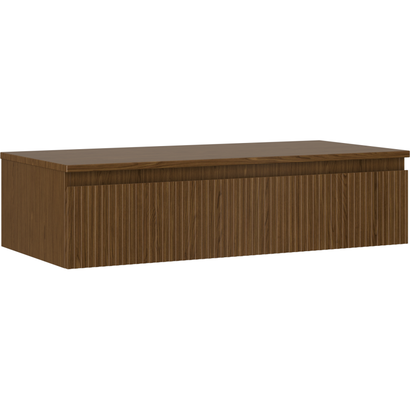 Mexen Rivel dulap baie sub chiuvetă 100 cm cu blat, 1 sertar, șanfrenat, nuc - 91A20-10023-1-BFC86