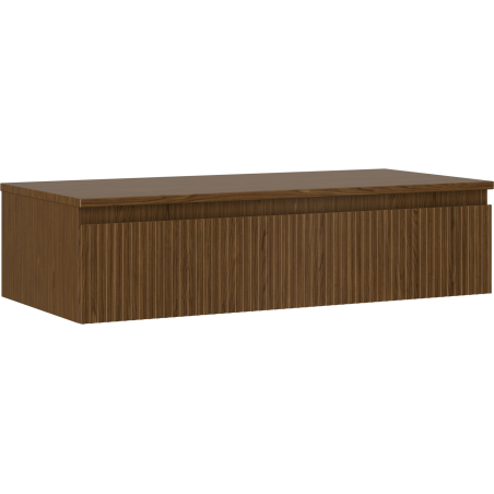 Mexen Rivel dulap pentru baie sub chiuvetă 100 cm cu blat, 1 sertar, șanțuri, nuc - 91A20-10023-1-BFC86