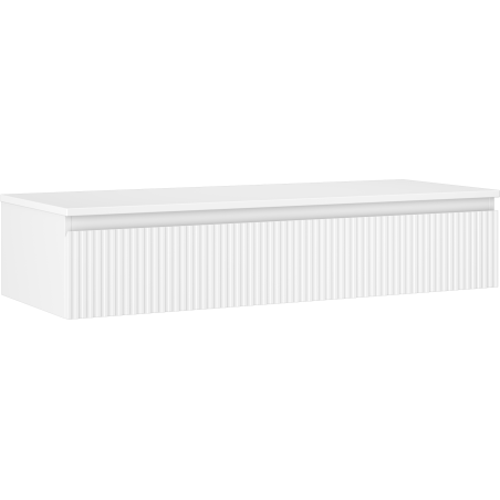 Mexen Rivel dulap baie sub chiuvetă 120 cm cu blat, 1 sertar, canelată, alb mat - 91A20-12023-1-BFC01