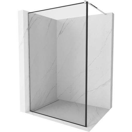 Mexen Kioto Walk-in zuhanyfal 80 x 200 cm, fekete keret, 8 mm, króm - 800-080-101-01-70