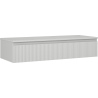 Mexen Rivel fürdőszobai mosdószekrény 120 cm pulttal, 1 fiók, bordázott, szürke matt - 91A20-12023-1-BFC62