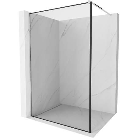 Mexen Kioto perete de duș Walk-in 100 x 200 cm, cadru negru 8 mm, crom - 800-100-101-01-70