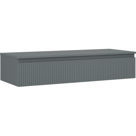 Mexen Rivel dulap de baie sub lavoar 120 cm cu blat, 1 sertar, canelat, grafit mat - 91A20-12023-1-BFC66