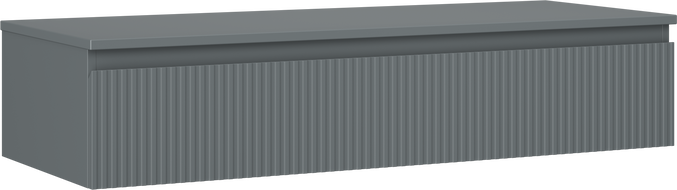Mexen Rivel dulap de baie sub lavoar 120 cm cu blat, 1 sertar, cu striații, grafit mat - 91A20-12023-1-BFC66