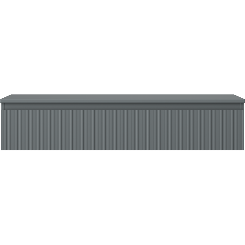 Mexen Rivel dulap de baie sub lavoar 120 cm cu blat, 1 sertar, riflat, grafit mat - 91A20-12023-1-BFC66