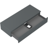 Mexen Rivel dulap de baie sub lavoar 120 cm cu blat, 1 sertar, cu striații, grafit mat - 91A20-12023-1-BFC66
