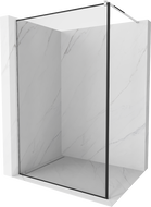 Mexen Kioto Walk-in zuhanyfal 130 x 200 cm, fekete keret, 8 mm, króm - 800-130-101-01-70
