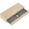 Mexen Rivel dulap baie sub lavoar 120 cm cu blat, 1 sertar, canelat, stejar - 91A20-12023-1-BFC81