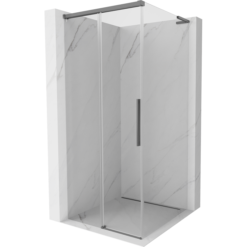 Mexen Rox L cabină de duș culisantă 120 x 120 cm, transparentă, gun metal - 8C2L-120-120-95-00