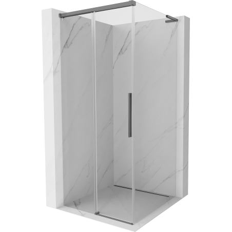 Mexen Rox L cabină de duș culisantă 120 x 120 cm, transparentă, gun metal - 8C2L-120-120-95-00