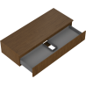 Mexen Rivel dulap baie sub lavoar 120 cm cu blat, 1 sertar, ripsat, nuc - 91A20-12023-1-BFC86