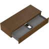 Mexen Rivel dulap lavoar baie 120 cm cu blat, 1 sertar, canelat, nuc - 91A20-12023-1-BFC86