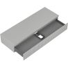 Mexen Rivel dulap baie sub chiuvetă 140 cm cu blat, 1 sertar, canelat, gri mat - 91A20-14023-1-BFC62