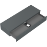 Mexen Rivel dulap baie sub chiuvetă 140 cm cu blat, 1 sertar, canelat, grafit mat - 91A20-14023-1-BFC66