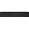Mexen Rivel dulap baie pentru lavoar 140 cm cu blat, 1 sertar, cu caneluri, negru mat - 91A20-14023-1-BFC71