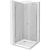 Mexen Lima cabina de duș pliabilă 70 x 70 cm, transparentă, cromată + cadă Flat - 856-070-070-01-00-4010
