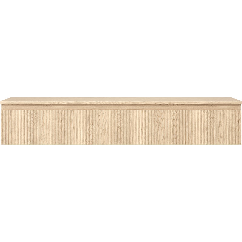 Mexen Rivel dulap baie sub chiuvetă 140 cm cu blat, 1 sertar, canelat, stejar - 91A20-14023-1-BFC81