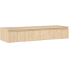 Mexen Rivel 140 cm-es mosdó alatti fürdőszobai szekrény pulttal, 1 fiók, bordázott, tölgy - 91A20-14023-1-BFC81