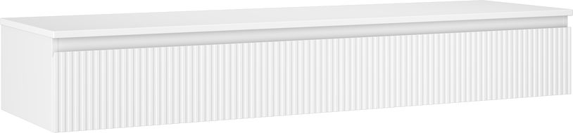 Mexen Rivel dulap de baie sub lavoar 160 cm cu blat, 1 sertar, canelat, alb mat - 91A20-16023-1-BFC01