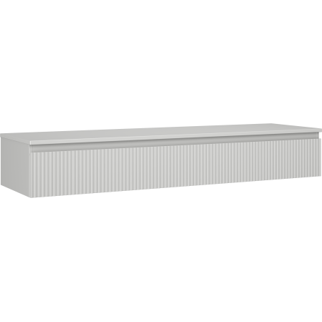 Mexen Rivel dulap baie sub lavoar 160 cm cu blat, 1 sertar, canelat, gri mat - 91A20-16023-1-BFC62