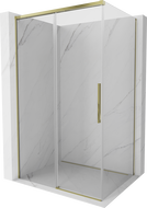 Cabină de duș Mexen Rox glisantă 150 x 120 cm, transparentă, aurie - 8C2-150-120-50-00