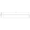Mexen Rivel dulap baie cu blat de 160 cm, 1 sertar, textură rificată, negru mat - 91A20-16023-1-BFC71