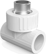 Mexen PPR hegesztett T-idom PPR csövekhez 50 x 6/4 KM x 20 - W97333-5064M20-00