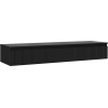 Mexen Rivel dulap de baie sub chiuvetă 160 cm cu blat, 1 sertar, canelat, negru mat - 91A20-16023-1-BFC71