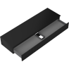 Mexen Rivel dulap de baie sub chiuvetă 160 cm cu blat, 1 sertar, canelat, negru mat - 91A20-16023-1-BFC71