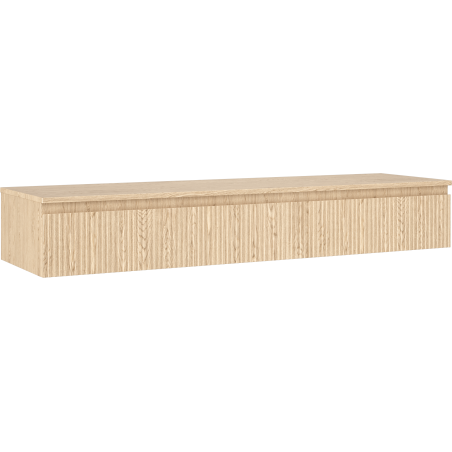 Mexen Rivel dulap baie sub chiuvetă de 160 cm cu blat, 1 sertar, canelat, stejar - 91A20-16023-1-BFC81