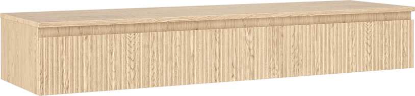 Mexen Rivel fürdőszobai mosdós szekrény 160 cm-es munkalappal, 1 fiók, bordázott, tölgy - 91A20-16023-1-BFC81