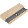 Mexen Rivel dulap baie sub chiuvetă de 160 cm cu blat, 1 sertar, canelat, stejar - 91A20-16023-1-BFC81