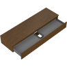 Mexen Rivel dulap baie sub lavoar 160 cm cu blat, 1 sertar, canelat, nuc - 91A20-16023-1-BFC86