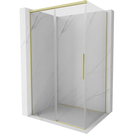 Mexen Rox cabină de duș glisantă 95 x 70 cm, transparentă, auriu periat - 8C2-095-070-55-00