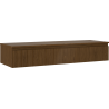 Mexen Rivel dulap baie pentru chiuvetă 140 cm cu blat, 1 sertar, canelat, nuc - 91A20-14023-1-BFC86