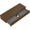 Mexen Rivel dulap baie pentru chiuvetă 140 cm cu blat, 1 sertar, canelat, nuc - 91A20-14023-1-BFC86