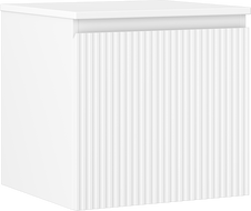 Mexen Rivel 50 cm-es mosdó alatti fürdőszobai szekrény lappal, 1 fiókkal, bordázott, fehér matt - 91A20-05047-1-BFC01