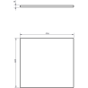 Mexen Rivel dulap de baie sub lavoar 50 cm cu blat, 1 sertar, canelat, gri mat - 91A20-05047-1-BFC62