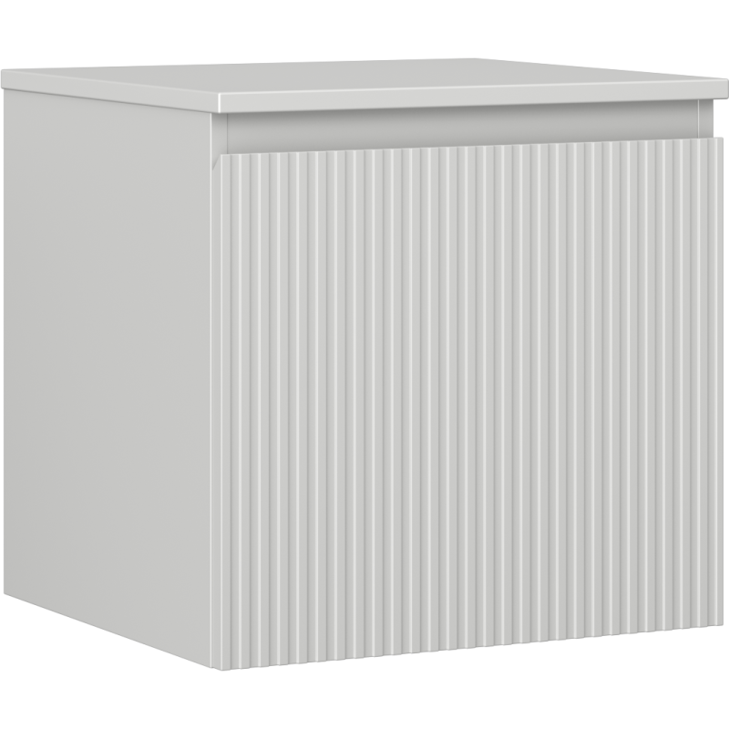 Mexen Rivel dulap de baie sub lavoar 50 cm cu blat, 1 sertar, canelat, gri mat - 91A20-05047-1-BFC62